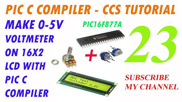 How to Make 0-5V Voltmeter Using ADC on 16x2 LCD with PIC C Compiler in Hindi/Urdu