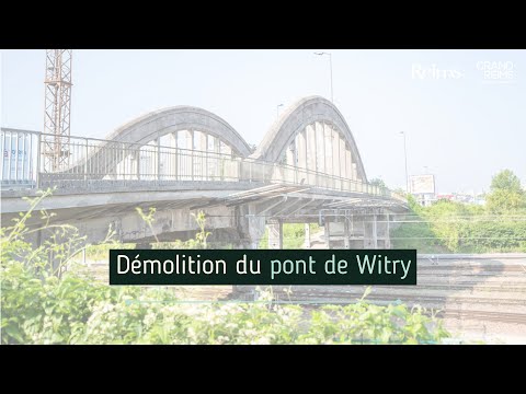 Reims : démolition du pont de Witry avant reconstruction