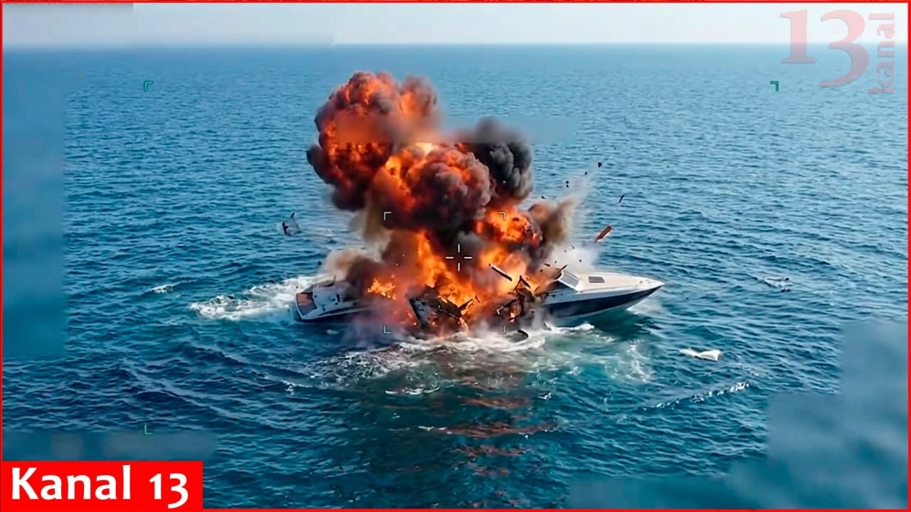 Russian supply boat destroyed near Tendrivska Spit -Massive operation by Ukrainian navy