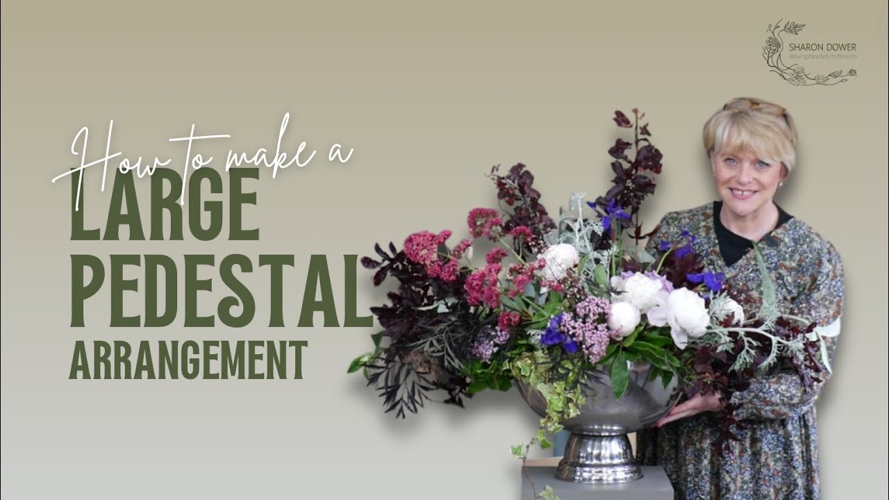 How to Make a Stunning Flower Display in a Bowl Urn Without Floral Foam ...