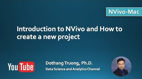 NVivo R1 (Mac) - Introductio to NVivo and how to create a new project