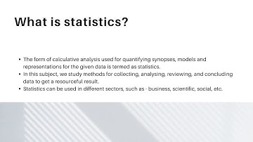 An Introduction To Statistics By Online Statistics Assignment Help Experts