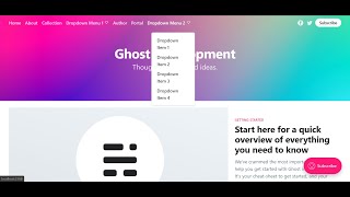 Support Dropdown in Ghost Casper theme