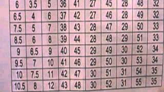 Bennetts Boots Measuring Chart