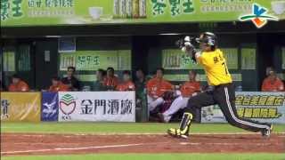 20130718 CPBL 象 VS. 獅 3上 張志豪2壘安打 1分打點