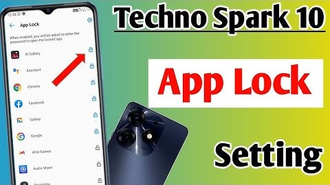 Techno Spark 10 app lock setting | how to set app lock in Techno Spark 10