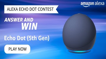 Amazon Alexa Echo Dot Quiz Answers Today | Chance To Win Amazon Echo Dot ( 5th Gen ) #amazon