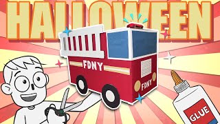 Fire Truck Halloween DIY Costume (time-lapse) Guía