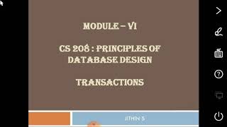 CS 208 - PDD - MODULE 6 - PART 2 - TRANSACTIONS