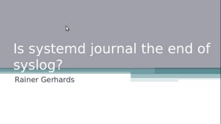 Will systemd journal replace syslog?