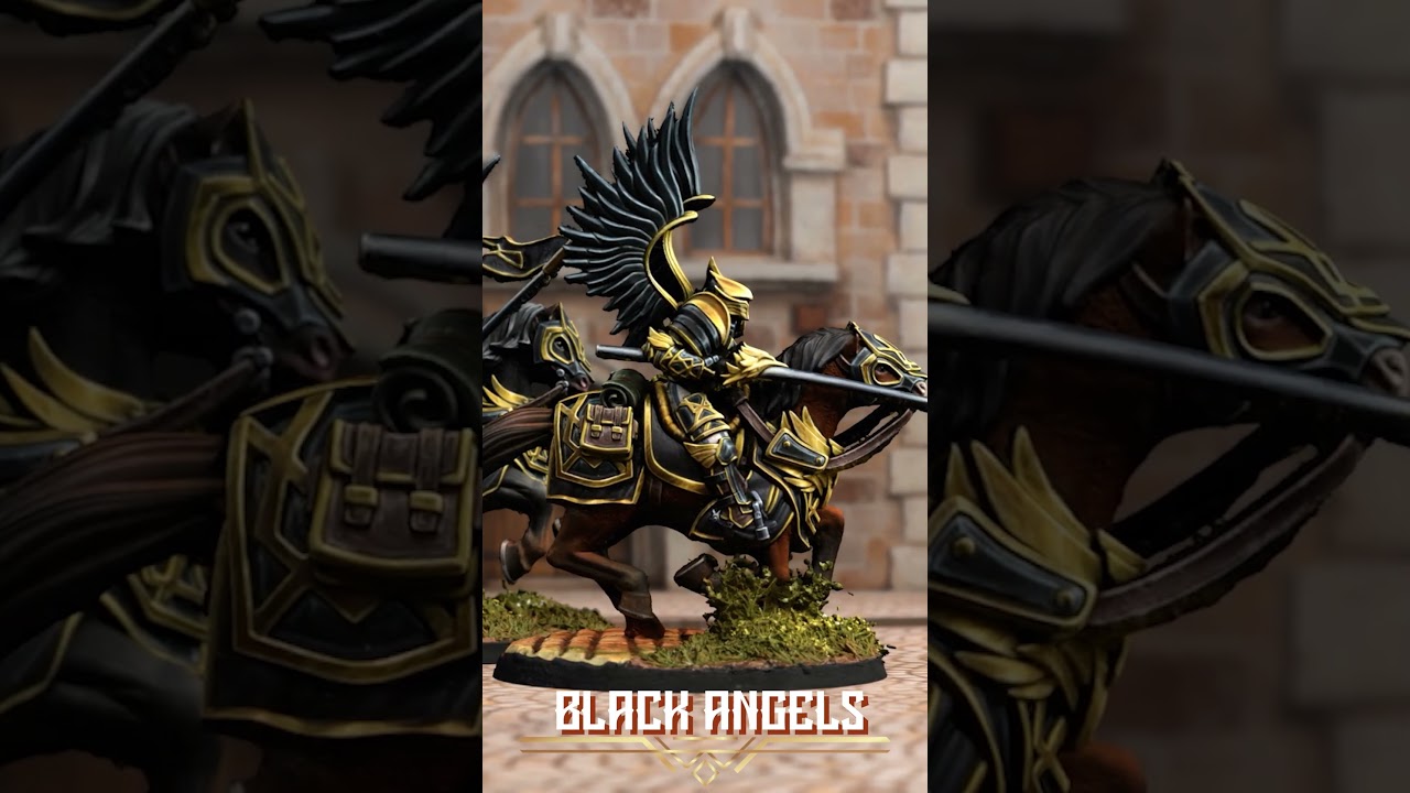 Commission Peinture Sur Figurine Warcrow - Black Angels Hegemony Of Embersig - Corvus Belli