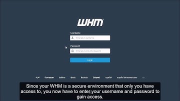 WHM Tutorial! How to login to WebHost Manager