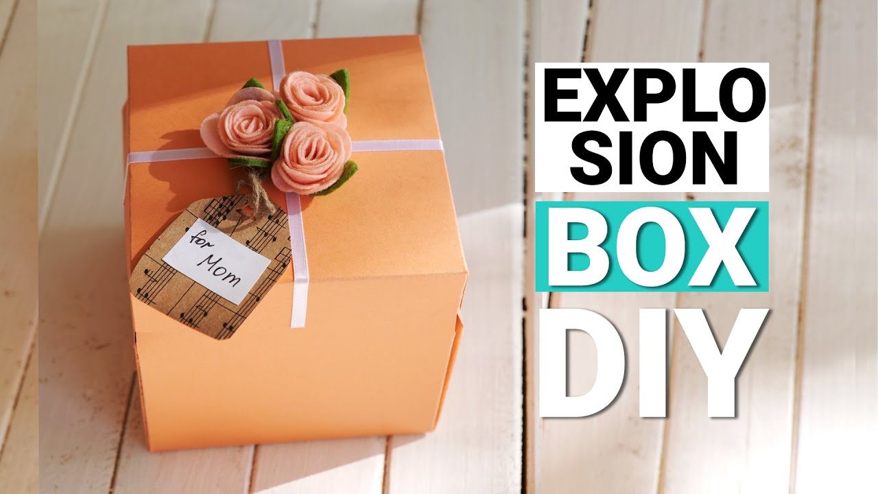 DIY EXPLOSION BOX Chocolate and Photo Gift Box - YouTube