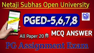 PGED 5 6 7 8 Assignment Exam Answer 2022-23 | NSOU PGED 5 6 7 8