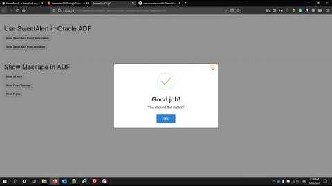 Oracle ADF Messages & Sweet Alert
