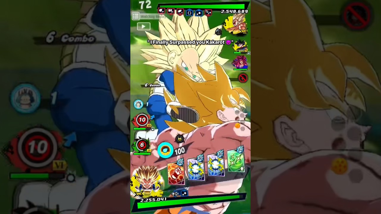 LF SSJ3 Вегета (мини) Убивает Ультра Намек Гоку одним ударом ☠️😈 