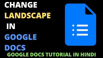 How to Change  page orientation in Google Docs From Portrait to Landscape |Google Docs Tutorial