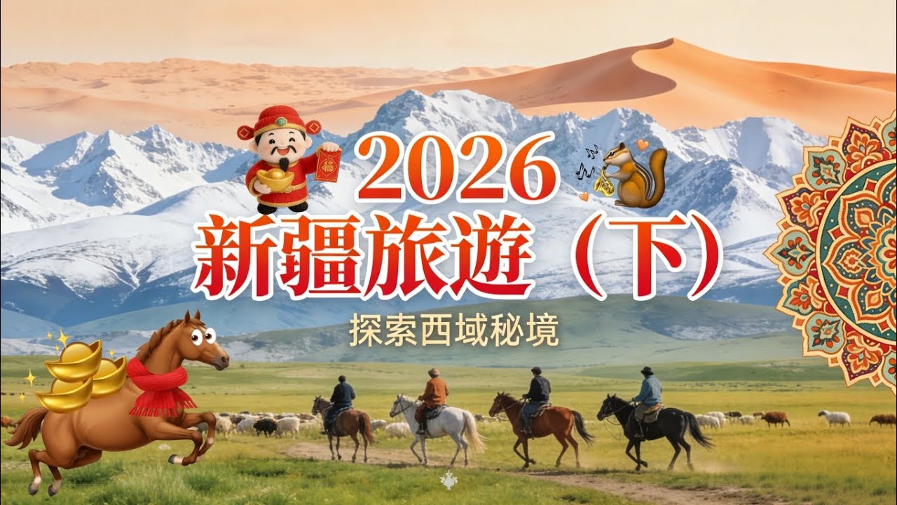 🐫2026新疆旅遊（下）🗻天山中部及南疆地帶🌸愛花人士萬物錯過/🪻天山花海🌻那拉提🌞巴音布魯克#香港#旅遊#中國#新疆#南疆#獨庫公路#北疆#旅行#旅行團#跟團#小豆子