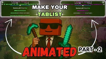 How to Make Animated Tablist in Minecraft (Hindi) | Easy Tutorial 2025 | Part - 2