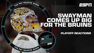 'SWAYMAN LOOKS LIKE THE DIFFERENCE!' Bruins take Game 1 vs. Panthers | The Pat Mcafee Show