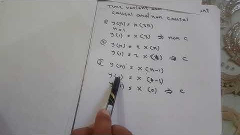 causal and non causal system