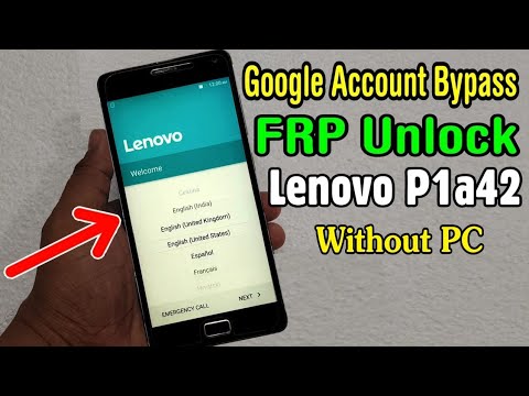 Lenovo P1a42 FRP Unlock/ Google Account Bypass -- (Without PC)
