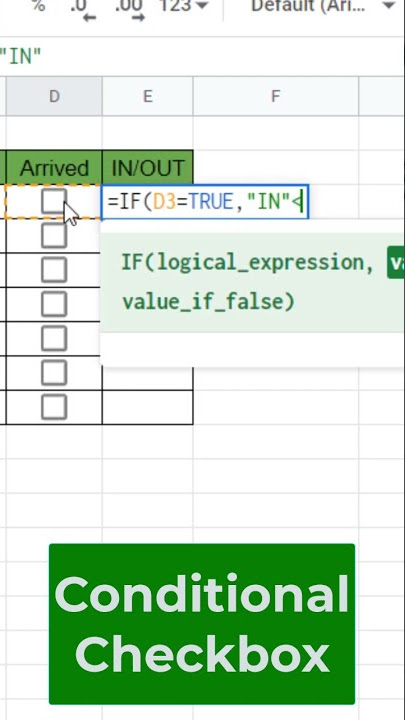 Google Sheets Conditional Format Checkbox #shorts