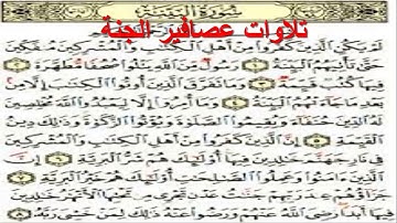 سورة البينة ,سورة 98,عدد آياتها 8, للقارئ احمدعبدالرحيم