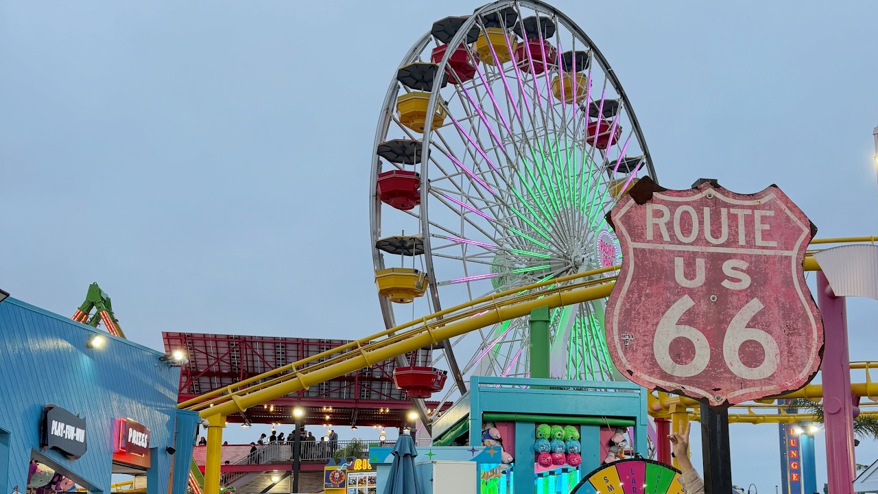 vlog na praia de SANTA MONICA: pier, pôr do sol duvidoso e pizza brasileira | spring break vlog #03