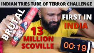 TUBE OF TERROR CHALLENGE | 13 MILLION SCOVILLE'S | WORLD'S HOTTEST PEANUTS | FIRST IN INDIA TBG_ASMR