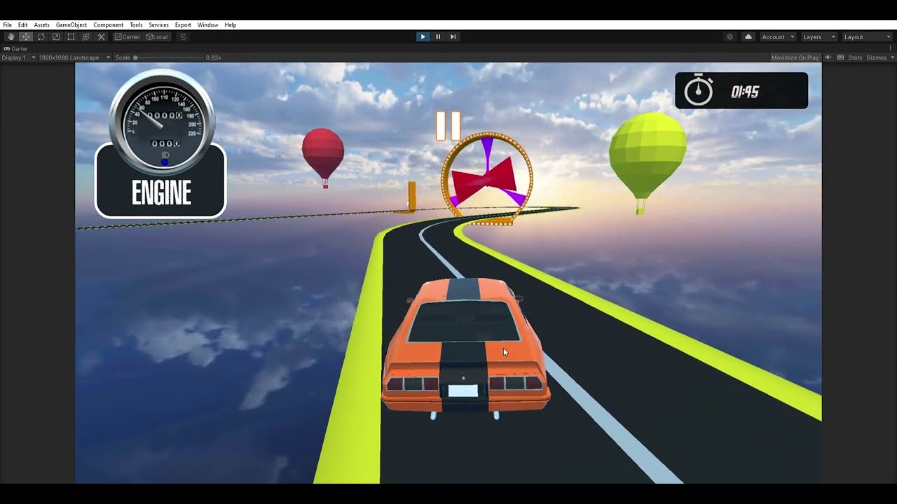 3D Car Driving Game Video For Kids | 3D Car Ramp Jumping | Multiframes ...
