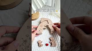 Hugging Bear Family Floral Version | Personalized Wooden Bear Family Puzzle