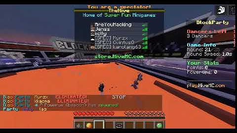 [HiveMC] AreYouHacking block glitching in BlockParty