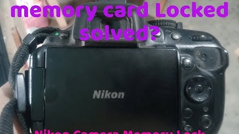 How to unlock camera memory card locked NIKON/CANON