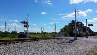 Lite power move with 4 engines moving fast with great speed rushing North on the  a line