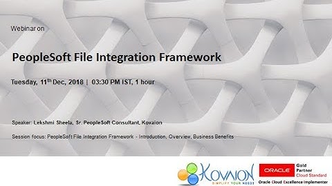 PeopleSoft File Integration Framework