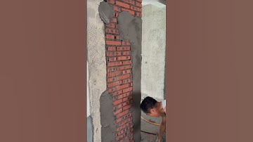 Wire mesh in plastering helps reduce wall joint cracks #plastering #wiremesh #construction #shorts