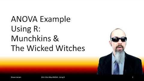 10.4: One-Way ANOVA - Using R
