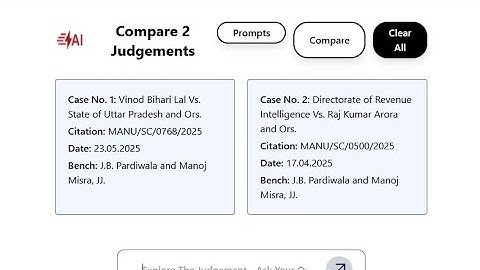 Manupatra AI Demo | Query on Judgment + Compare 2 Judgments in Seconds