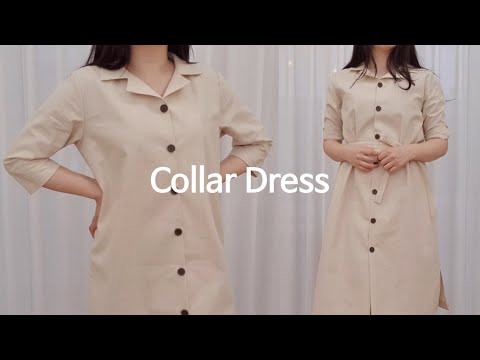 [Sewing Vlog] 카라 원피스 만들기 :: Making a collar dress (Eng sub)