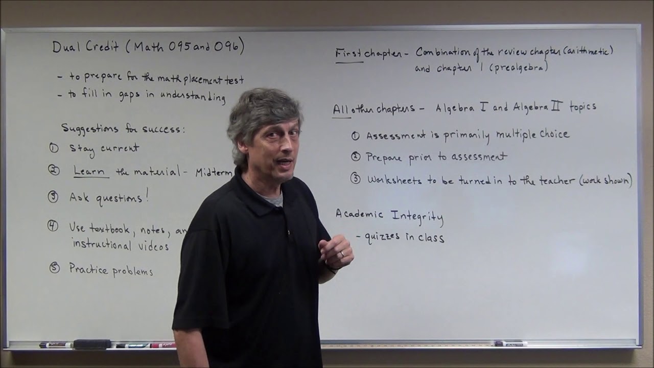 Math 95 College Math 95 96 Introduction Video - YouTube
