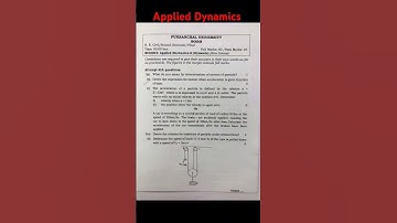 Applied Mechanics II( Dynamics) | Old Qsn| Eng Applied Dynamics|  ( Dynamics)#trending#viralshorts