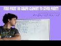 Find the Closest Point on a Graph to (4,1) →(No Calculus!)