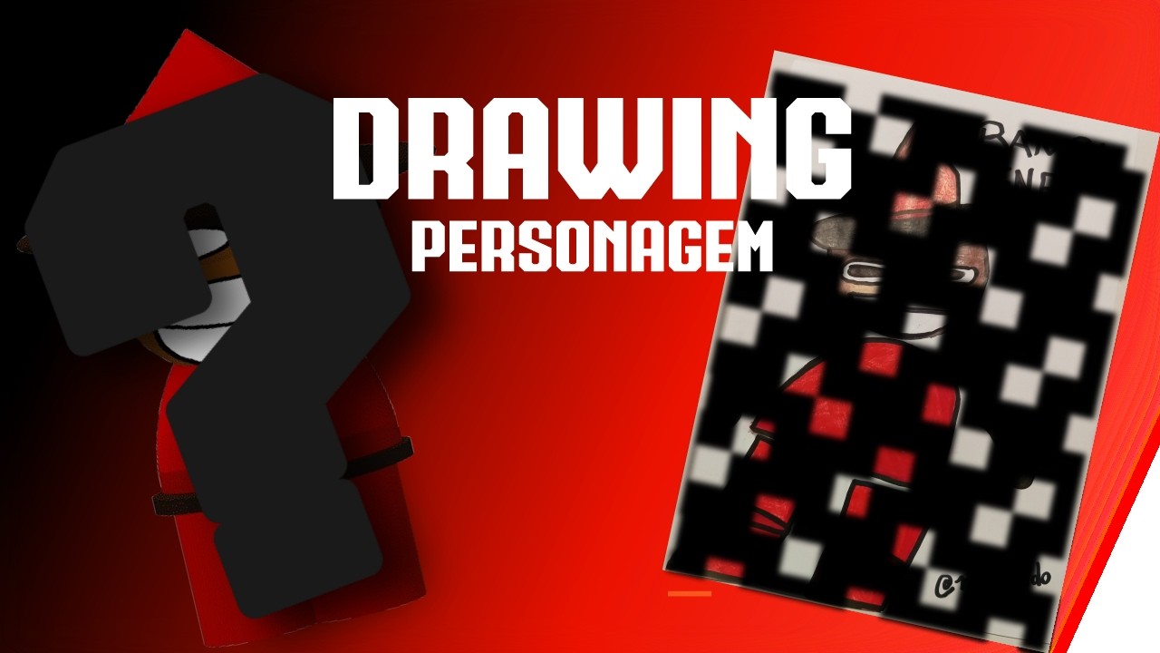 DESENHO a MÃO LIVRE, PERSONAGEM do #fnf  - Veja o meu processo?! 🤠👍