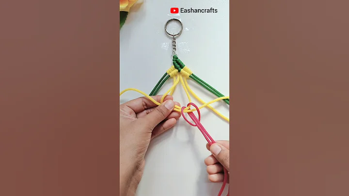 😍 Make Your Own Macrame Flower Keychain 😍 #diy #keychain #macrame #viral #shorts #ytshorts