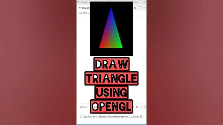 Draw A Triangle using OpenGL #opengl #gameprogramming #graphicsprogramming #coding