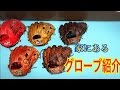 【道具紹介①】家にある内野手用グローブをまとめて紹介！