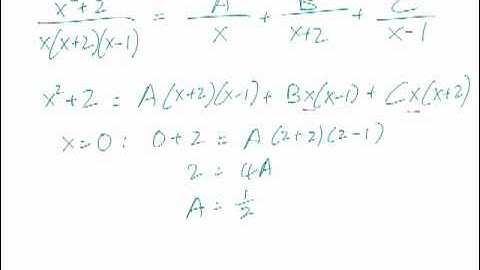 Partial Fractions Example 1