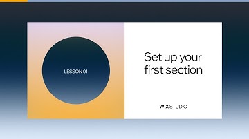 Set up your first section with Wix Studio