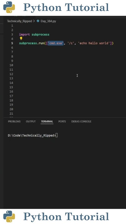 Run Command Line Prompts With Python | Python Tutorial - YouTube